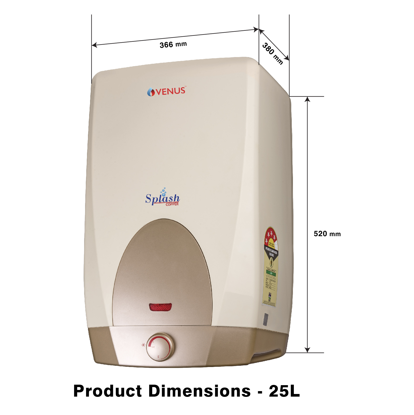 Venus-Splash-Copper-25L-Storage-Water-Heater–CopperTank-10-years-on-tank-Guantantee-4Star-SuperHeavyGauge-Coppe-Element